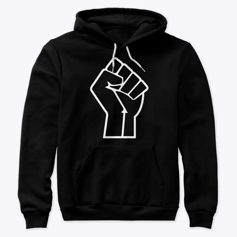 Solidarity Fist in Black and White