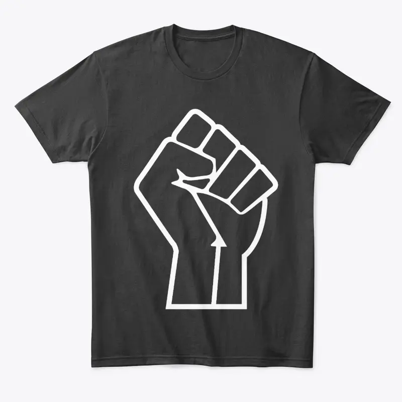 Solidarity Fist in Black and White