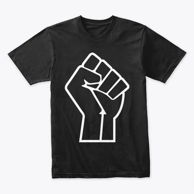 Solidarity Fist in Black and White