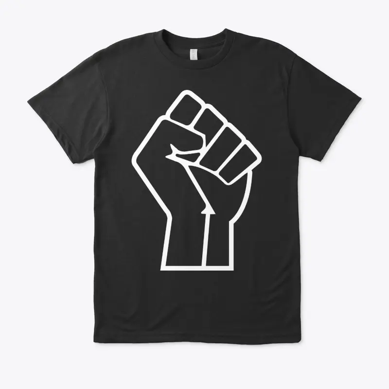 Solidarity Fist in Black and White