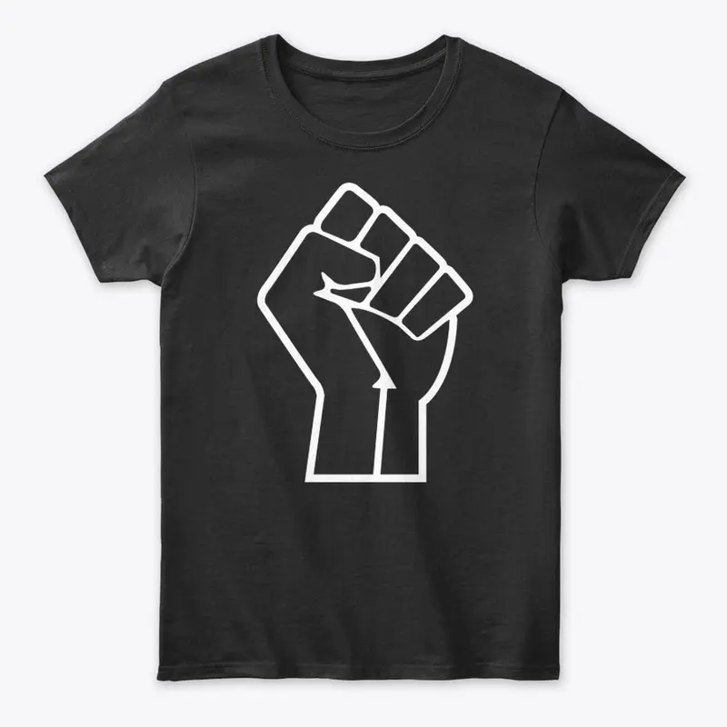 Solidarity Fist in Black and White