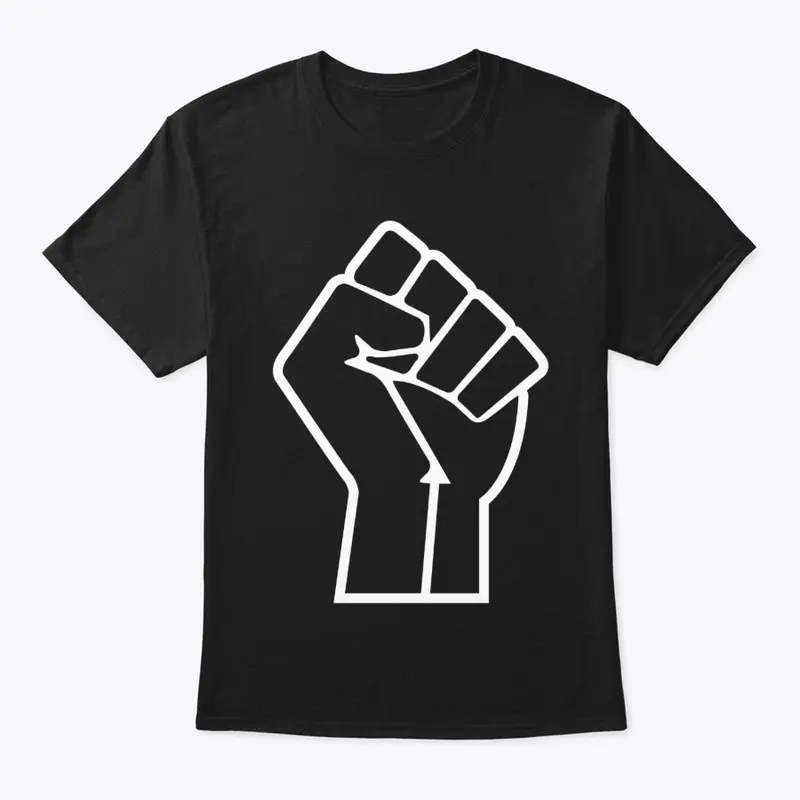 Solidarity Fist in Black and White